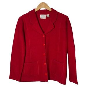 Liz Claiborne First Issue Vintage Wool Blazer Womens Petite Small Warm Winter